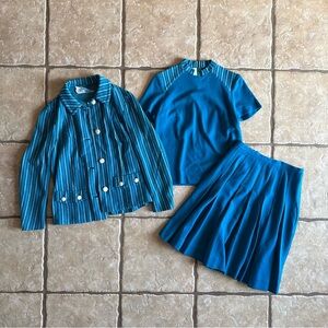Vintage 100% Wool Women's Dress Set